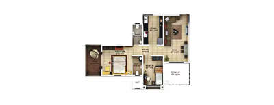 Kolte Patil Florence, 2 BHK-758 Sq.ft