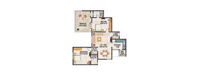 Paranjape Schemes Saptagiri, 2 BHK-1154 Sq.ft