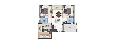 DAC Chromantique, 2 BHK-970 Sq.ft