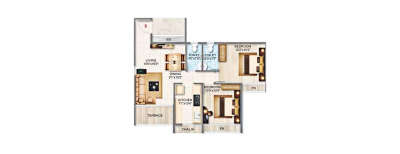 Satyam Harmony, 2 BHK-496 Sq.ft