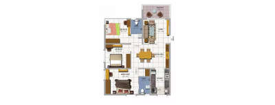 Jewel Of Hyderabad, 3 BHK-1509 Sq.ft