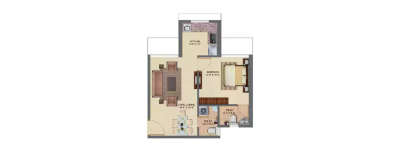 Chandak 34 Park Estate, 1 BHK-391 Sq.ft