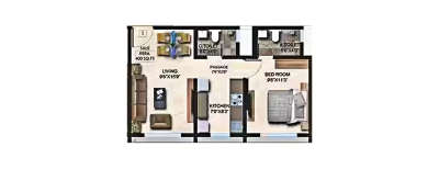 Devam Majesty, 1 BHK-396 Sq.ft