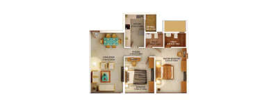 Dosti Belleza, 2 BHK-843 Sq.ft