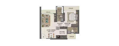 Ruparel Nova, 1 BHK-368 Sq.ft