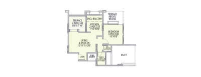 GK Silverland Residency, 1 BHK-304 Sq.ft