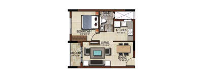 Salarpuria Sattva East Crest, 1 BHK-384 Sq.ft