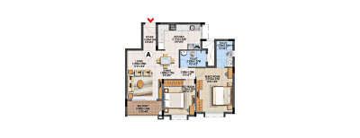 Brigade Gem, 2 BHK-763 Sq.ft