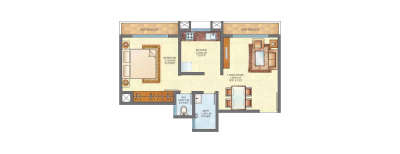 Raunak City Sector 4, 1 BHK-471 Sq.ft
