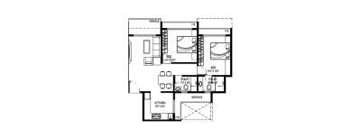 Keystone Solista, 2 BHK-607 Sq.ft