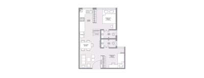 Hubtown Palm Rose, 2 BHK-330 Sq.ft