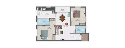 DAC Sampurna, 2 BHK-1047 Sq.ft