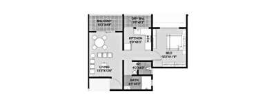 Ganga Aashray, 1 BHK-445 Sq.ft