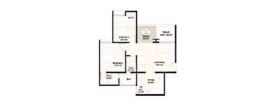 Rama Fusion Towers, 2 BHK-509 Sq.ft