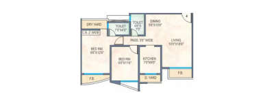 Unique Skyline 2, 2 BHK-1060 Sq.ft