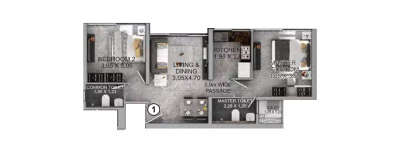 The Exclusif Selection, 2 BHK-559 Sq.ft