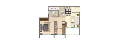 Vihang Vermont, 1 BHK-389 Sq.ft