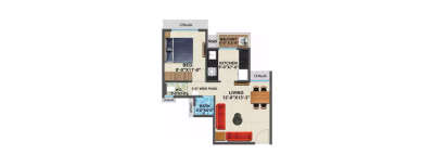 Arihant 5 Anaika, 1 BHK-391 Sq.ft