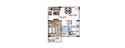 Mahaveer Northscape, 1 BHK-423 Sq.ft