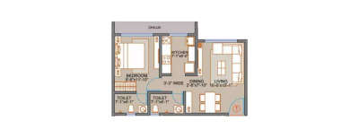 Veena Senterio, 1 BHK-440 Sq.ft