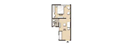 GM Elegance Tower, 1 BHK-550 Sq.ft