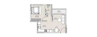 Ace Enclave, 1 BHK-347 Sq.ft