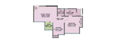 Puraniks Tokyo Bay, 1 BHK-438 Sq.ft