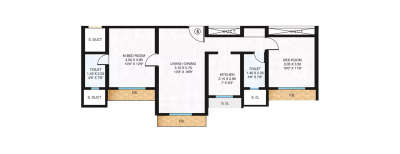 Unnathi Woods Supreme, 2 BHK-665 Sq.ft
