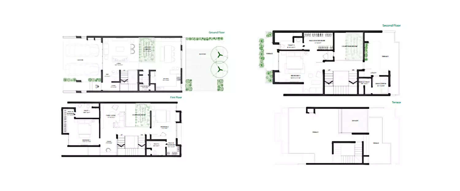 Floor plan for 3 BHK