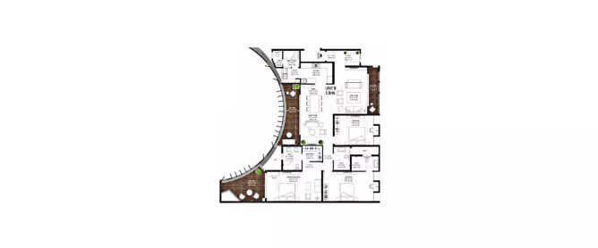 38 & Banyan Nagavarapalya - Floor plan 3 BHK 1692 Sq.ft