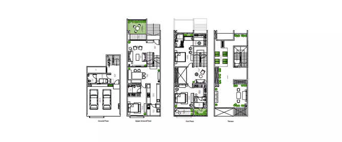Leaves & Lives Varthur - Floor plan 3 BHK 2001 Sq.ft