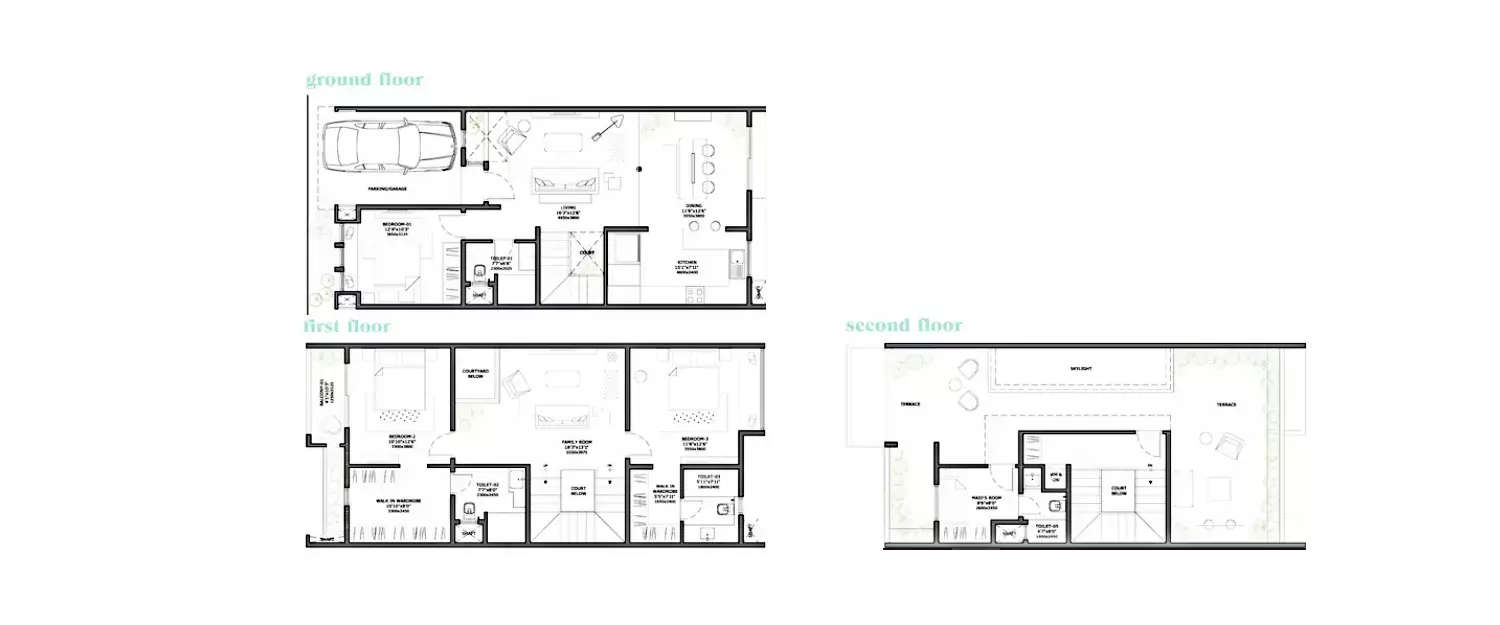 Floor plan for 3 BHK