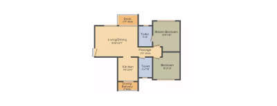 Runwal Anthurium Valentine, 2 BHK-1022 Sq.ft