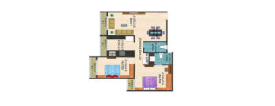 Arihant Aarohi, 2 BHK-767 Sq.ft