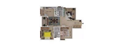 SV Grandur, 2 BHK-864 Sq.ft