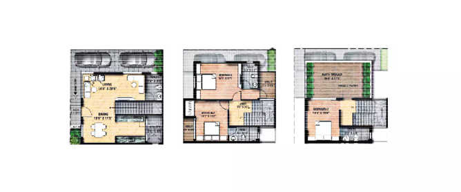 Radiance Iris Jakkur - Floor plan 3 BHK 1620 Sq.ft