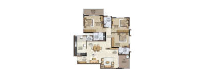 Prestige Brooklyn Heights, 3 BHK-2019 Sq.ft
