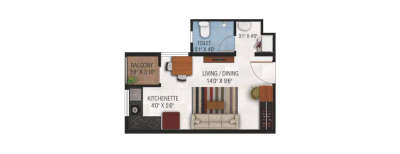 Codename Gold Standard, Studio-338 Sq.ft