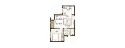 Prestige Courtyards, 1 BHK-390 Sq.ft