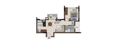 Casagrand Smart Town, 1 BHK-585 Sq.ft