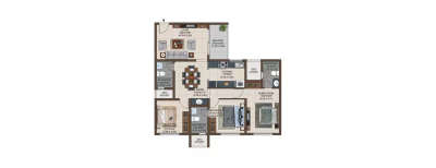 Casagrand Asta, 3 BHK-1439 Sq.ft