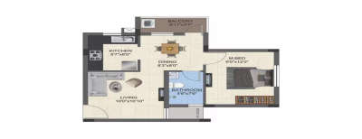 Casagrand Primera, 1 BHK-584 Sq.ft