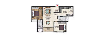 Brigade Calista, 2 BHK-1150 Sq.ft