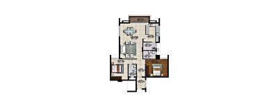 Casagrand Monte Carlo, 2 BHK-1361 Sq.ft