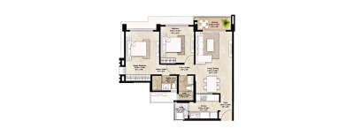 Mahindra Citadel Bastion, 2 BHK-731 Sq.ft