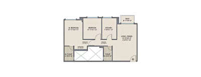Hiranandani Castle Rock, 2 BHK-777 Sq.ft