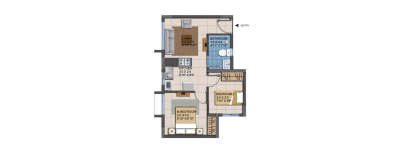 Casagrand ECR14 Signature, 2 BHK-592 Sq.ft