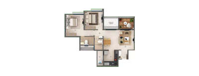 Shapoorji Joyville Hinjawadi, 2 BHK-711 Sq.ft