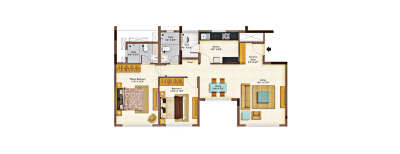 Peninsula Ashok Meadows, 2 BHK-1330 Sq.ft