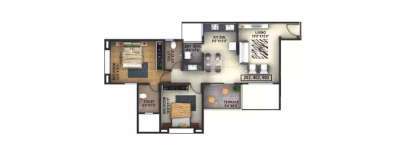Runwal Savoir Faire, 2 BHK-646 Sq.ft